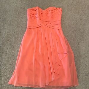 Formal Coral Strapless Dress